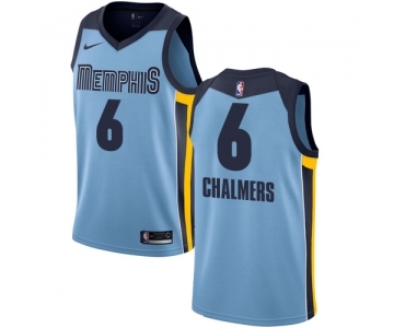 Men's Nike Memphis Grizzlies #6 Mario Chalmers Swingman Light Blue NBA Jersey Statement Edition