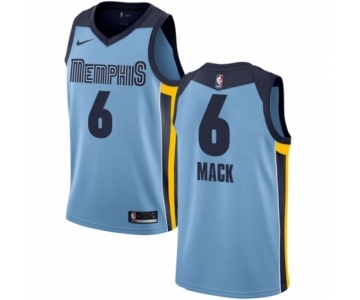 Men's Nike Memphis Grizzlies #6 Shelvin Mack Authentic Light Blue NBA Jersey Statement Edition