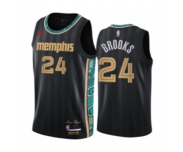 Nike Grizzlies #24 Dillon Brooks Black NBA Swingman 2020-21 City Edition Jersey