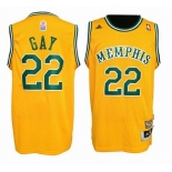 nba memphis grizzlies #22 gay yellow[2011 swingman revolution 30]