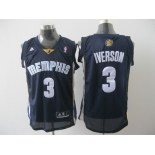 nba memphis grizzlies #3 iverson blue[2011 swingman revolution 30]