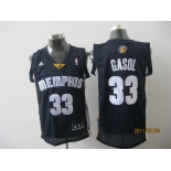 nba memphis grizzlies #33 gasol blue[2011 swingman revolution 30]