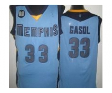 nba memphis grizzlies #33 gasol lt.blue[revolution 30]