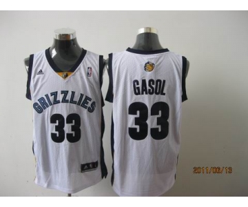 nba memphis grizzlies #33 gasol white[2011 swingman revolution 30]