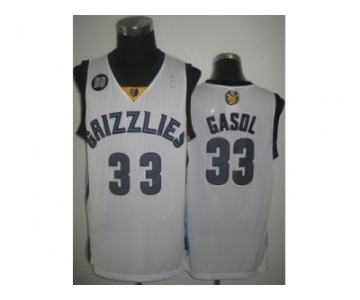 nba memphis grizzlies #33 gasol white[revolution 30]