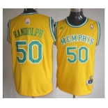 nba memphis grizzlies #50 randolph yellow[revolution 30 swingman]