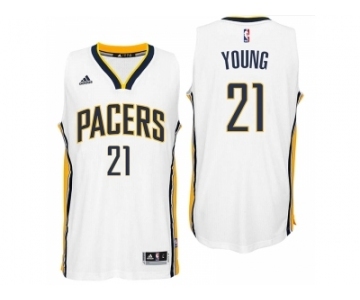 Indiana Pacers #21 Thaddeus Young 2016 Home White New Swingman Jersey