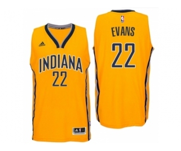 Indiana Pacers #22 Jeremy Evans 2016 Alternate Gold New Swingman Jersey