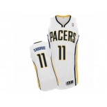 Men Adidas Indiana Pacers #11 Domantas Sabonis Authentic White Home NBA Jersey