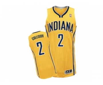 Men Adidas Indiana Pacers #2 Darren Collison Authentic Gold Alternate NBA Jersey