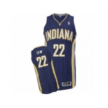 Men Adidas Indiana Pacers #22 T. J. Leaf Authentic Navy Blue Road NBA Jersey