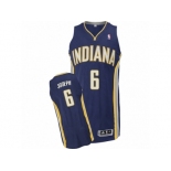 Men Adidas Indiana Pacers #6 Cory Joseph Authentic Navy Blue Road NBA Jersey