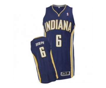 Men Adidas Indiana Pacers #6 Cory Joseph Authentic Navy Blue Road NBA Jersey