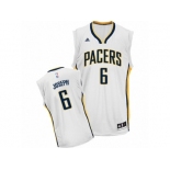 Men Adidas Indiana Pacers #6 Cory Joseph Swingman White Home NBA Jersey