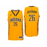 Men Indiana Pacers #26 Al Jefferson Alternate Gold New Swingman Jersey