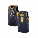 Men Nike Indiana Pacers #11 Domantas Sabonis Navy Blue NBA Swingman Icon Edition Jersey