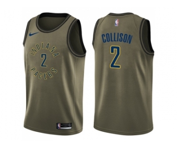 Men Nike Indiana Pacers #2 Darren Collison Green Salute to Service NBA Swingman Jersey