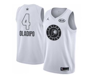 Men Nike Indiana Pacers #4 Victor Oladipo White NBA Jordan Swingman 2018 All-Star Game Jersey