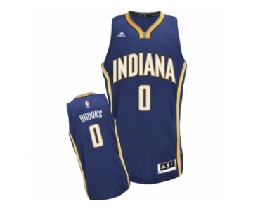 Men's Adidas Indiana Pacers #0 Aaron Brooks Swingman Navy Blue Road NBA Jersey