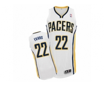 Men's Adidas Indiana Pacers #22 Jeremy Evans Authentic White Home NBA Jersey