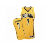 Men's Adidas Indiana Pacers #7 Al Jefferson Authentic Gold Alternate NBA Jersey