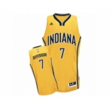 Men's Adidas Indiana Pacers #7 Al Jefferson Swingman Gold Alternate NBA Jersey