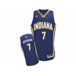 Men's Adidas Indiana Pacers #7 Al Jefferson Swingman Navy Blue Road NBA Jersey