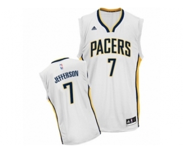 Men's Adidas Indiana Pacers #7 Al Jefferson Swingman White Home NBA Jersey