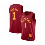 Men's Indiana Pacers #1 T.J. Warren Authentic Red Hardwood Classics Basketball Jersey