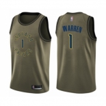 Men's Indiana Pacers #1 T.J. Warren Swingman Green Salute to Service Basketball Jersey