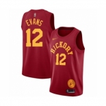 Men's Indiana Pacers #12 Tyreke Evans Authentic Red Hardwood Classics Basketball Jersey