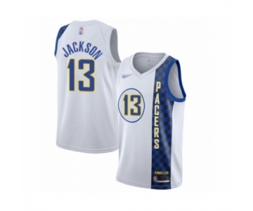 Men's Indiana Pacers #13 Mark Jackson Swingman White Basketball Jersey 2019-20 City Edition