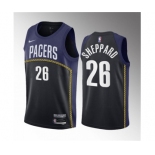 Men's Indiana Pacers #26 Ben Sheppard Blue 2023 Draft City Edition Stitched Basketball Jersey