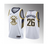 Men's Indiana Pacers #26 Ben Sheppard White 2023 Draft Association Edition Stitched Basketball Jersey