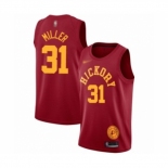 Men's Indiana Pacers #31 Reggie Miller Authentic Red Hardwood Classics Basketball Jersey