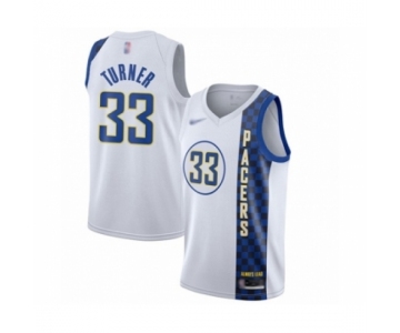 Men's Indiana Pacers #33 Myles Turner Swingman White Basketball Jersey 2019-20 City Edition