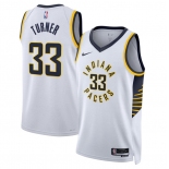 Men's Indiana Pacers #33 Myles Turner White Association Edition Stitched Basketball Jersey