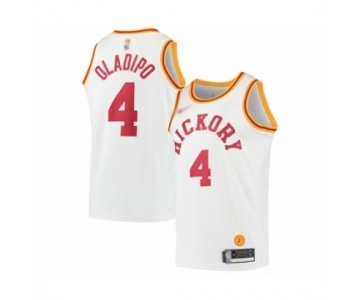 Men's Indiana Pacers #4 Victor Oladipo Authentic White Hardwood Classics Basketball Jersey