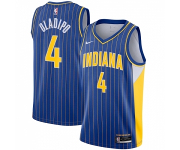 Men's Indiana Pacers #4 Victor Oladipo Nike Blue 2020-21 Swingman Player Jersey