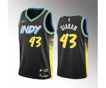 Men's Indiana Pacers #43 Pascal Siakam Black 2023-24 City Edition Stitched Basketball Jersey