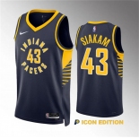 Men's Indiana Pacers #43 Pascal Siakam Navy Icon Edition Stitched Basketball Jersey