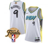 Men's Indiana Pacers #9 T.J. McConnell White 2024-25 City Edition Stitched Basketball Jersey