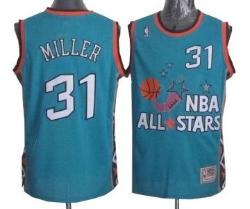 Men's Mitchell and Ness Indiana Pacers #31 Reggie Miller Swingman Light Blue 1996 All Star Throwback NBA Jersey