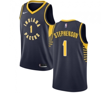 Men's Nike Indiana Pacers #1 Lance Stephenson Swingman Navy Blue Road NBA Jersey - Icon Edition