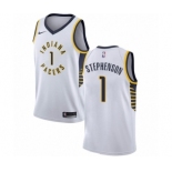 Men's Nike Indiana Pacers #1 Lance Stephenson Swingman White NBA Jersey - Association Edition