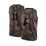 Men's Nike Indiana Pacers #11 Domantas Sabonis Swingman Camo Realtree Collection NBA Jersey