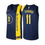 Men's Nike Indiana Pacers #11 Domantas Sabonis Swingman Navy Blue NBA Jersey - City Edition