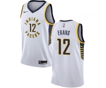 Men's Nike Indiana Pacers #12 Tyreke Evans Authentic White NBA Jersey - Association Edition