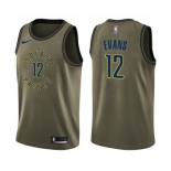 Men's Nike Indiana Pacers #12 Tyreke Evans Swingman Green Salute to Service NBA Jersey