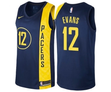 Men's Nike Indiana Pacers #12 Tyreke Evans Swingman Navy Blue NBA Jersey - City Edition